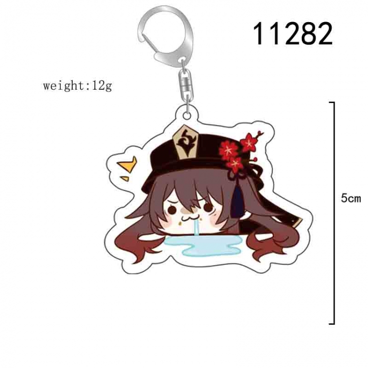 Genshin Impact  Anime acrylic Key Chain  price for 5 pcs 11282