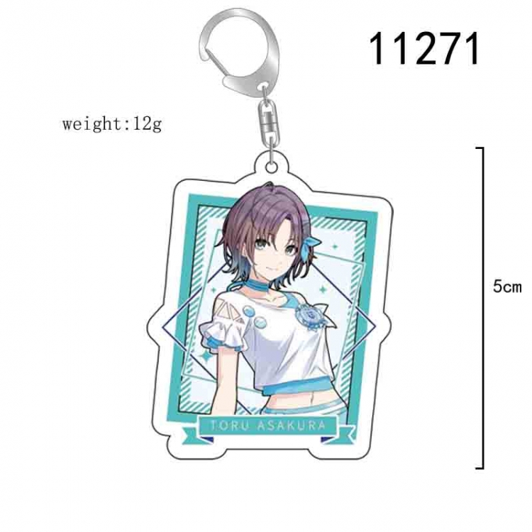 The Idol Master Anime acrylic Key Chain  price for 5 pcs 11271