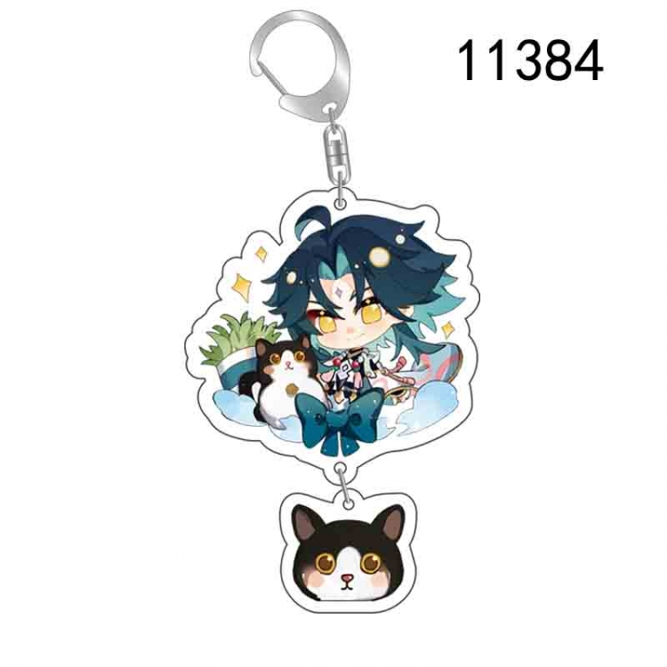 Genshin Impact Anime acrylic Pendant Key Chain  price for 5 pcs  11384