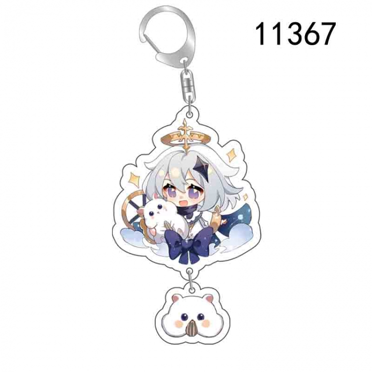 Genshin Impact Anime acrylic Pendant Key Chain  price for 5 pcs 11367