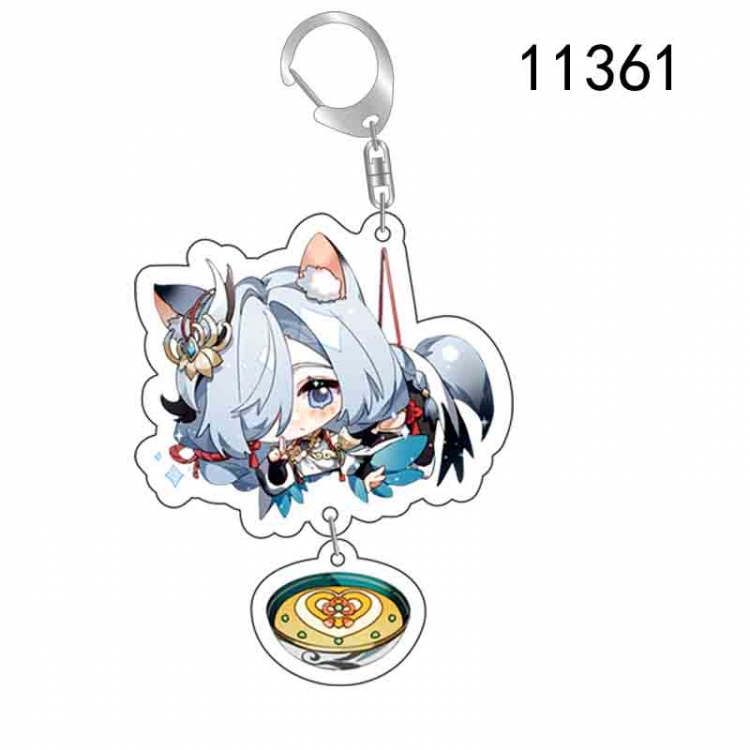 Genshin Impact Anime acrylic Pendant Key Chain  price for 5 pcs  11361