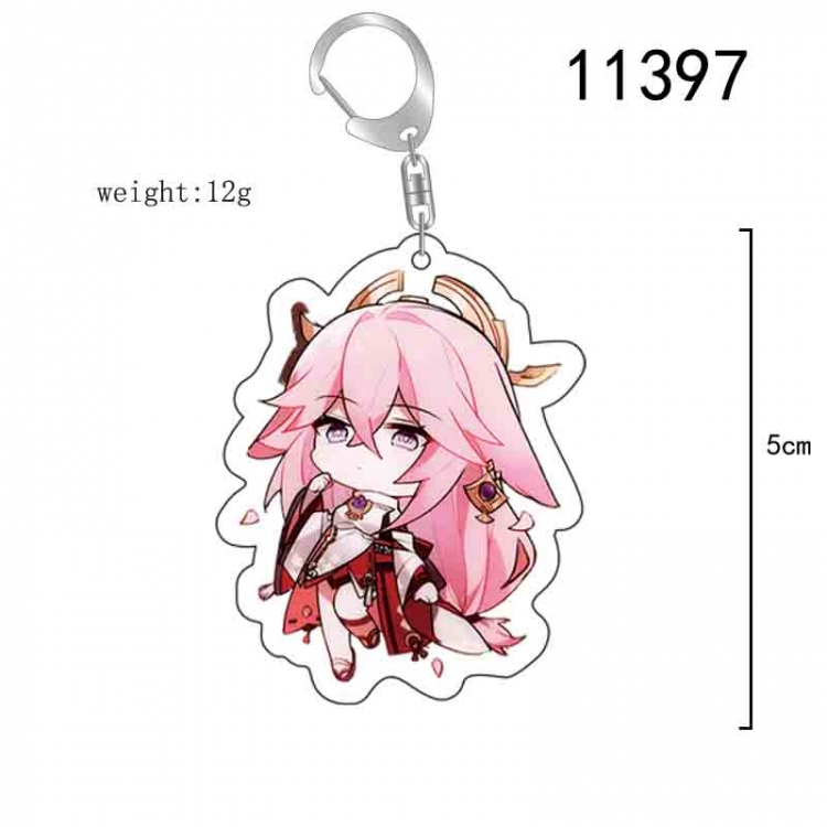 Genshin Impact  Anime acrylic Key Chain  price for 5 pcs 11397