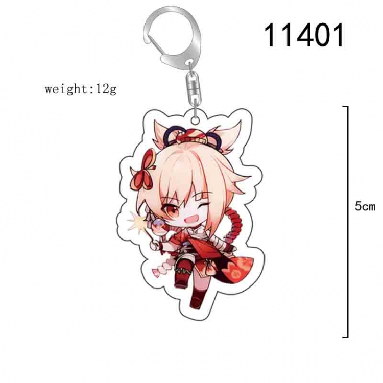 Genshin Impact  Anime acrylic Key Chain  price for 5 pcs 11401