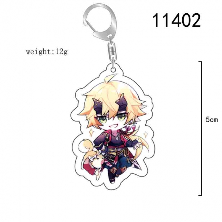 Genshin Impact  Anime acrylic Key Chain  price for 5 pcs 11402