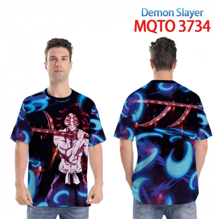 Demon Slayer Kimets Full color printed short sleeve T-shirt from XXS to 4XL MQTO 3734