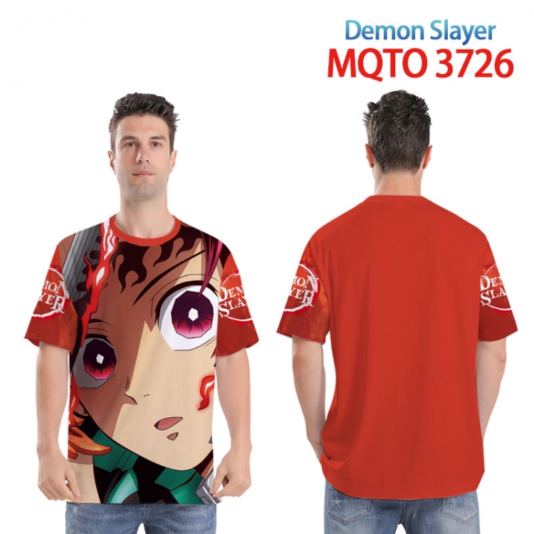 Demon Slayer Kimets Full color printed short sleeve T-shirt from XXS to 4XL MQTO 3726