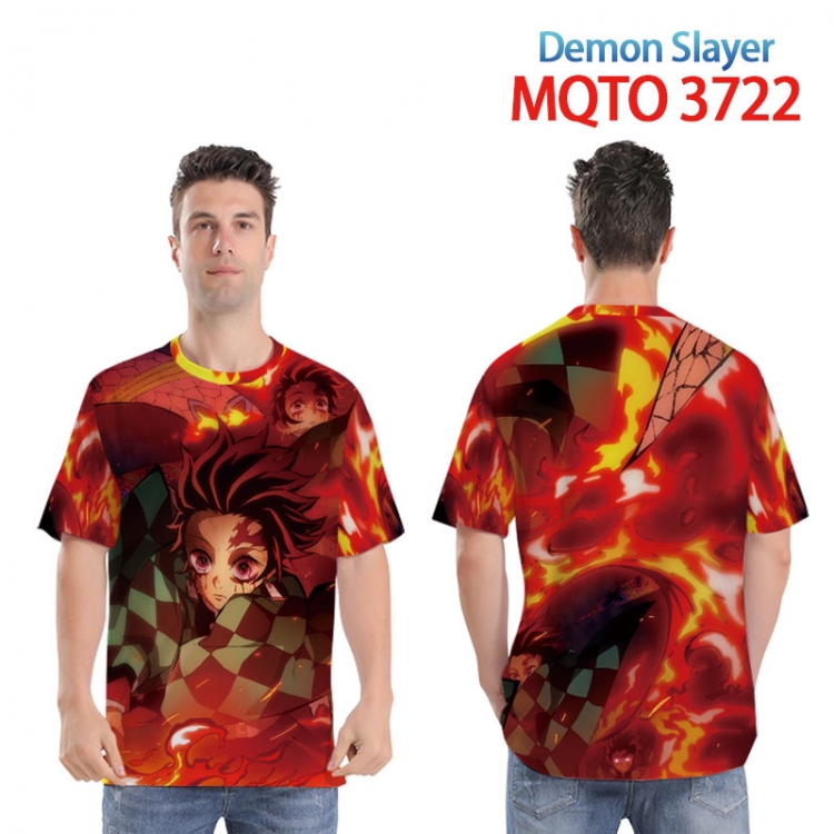 Demon Slayer Kimets Full color printed short sleeve T-shirt from XXS to 4XL MQTO 3722