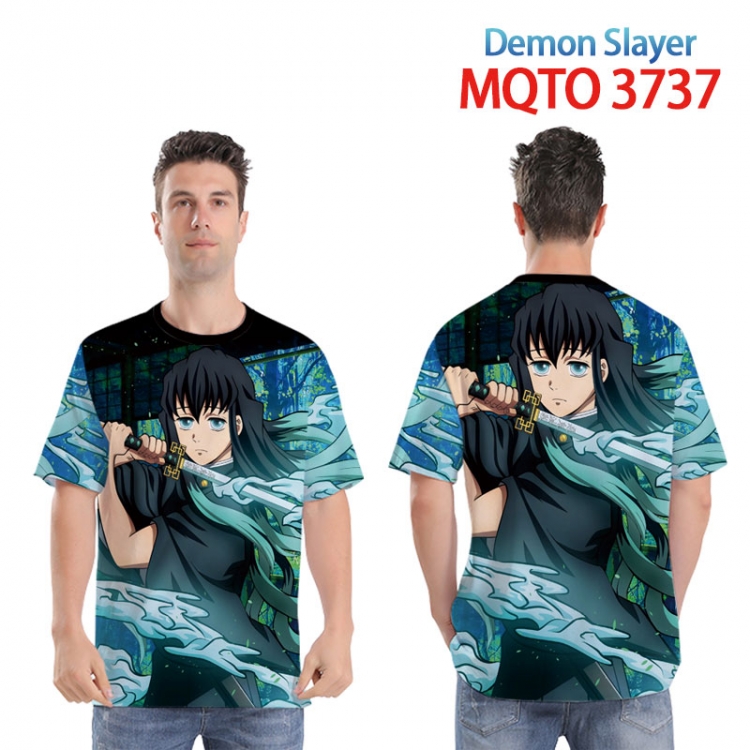 Demon Slayer Kimets Full color printed short sleeve T-shirt from XXS to 4XL  MQTO 3737