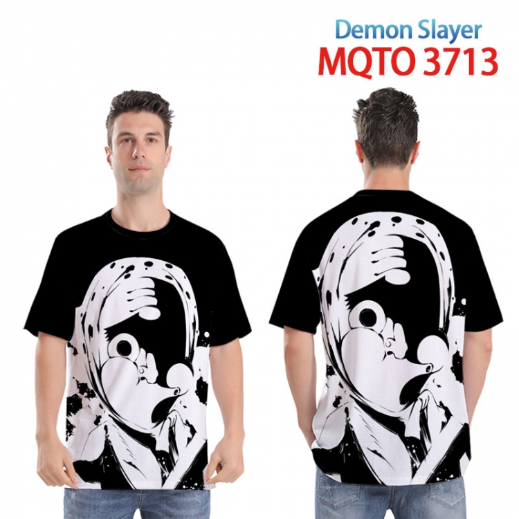 Demon Slayer Kimets Full color printed short sleeve T-shirt from XXS to 4XL  MQTO 3713