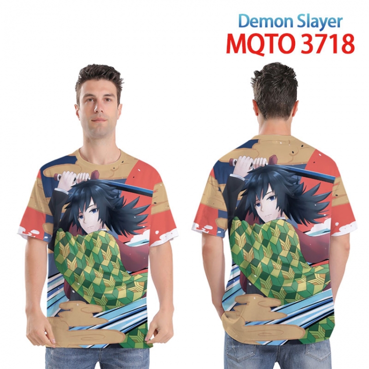 Demon Slayer Kimets Full color printed short sleeve T-shirt from XXS to 4XL MQTO 3718