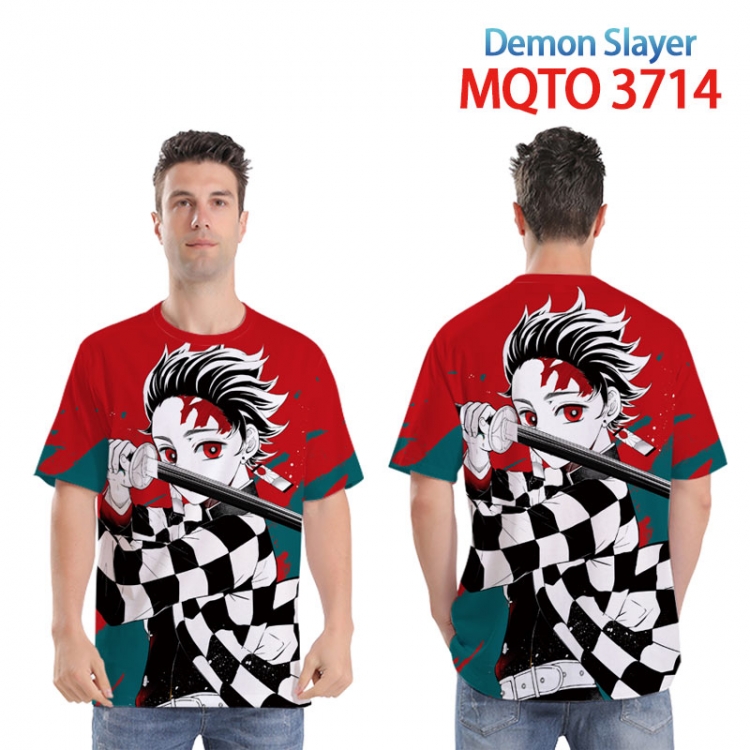 Demon Slayer Kimets Full color printed short sleeve T-shirt from XXS to 4XL  MQTO 3714