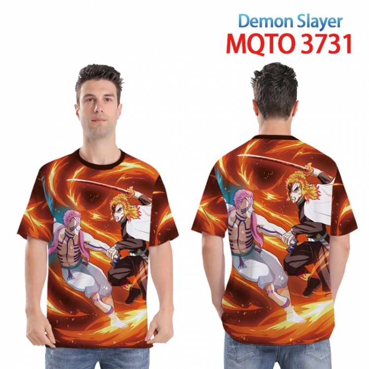 Demon Slayer Kimets Full color printed short sleeve T-shirt from XXS to 4XL  MQTO 3731