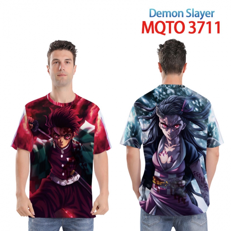 Demon Slayer Kimets Full color printed short sleeve T-shirt from XXS to 4XL  MQTO 3711