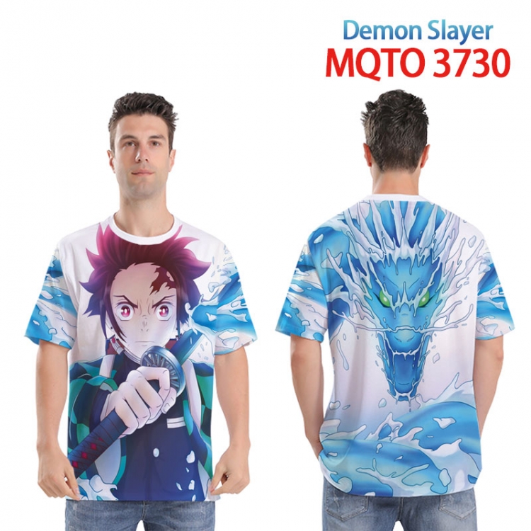 Demon Slayer Kimets Full color printed short sleeve T-shirt from XXS to 4XL  MQTO 3730