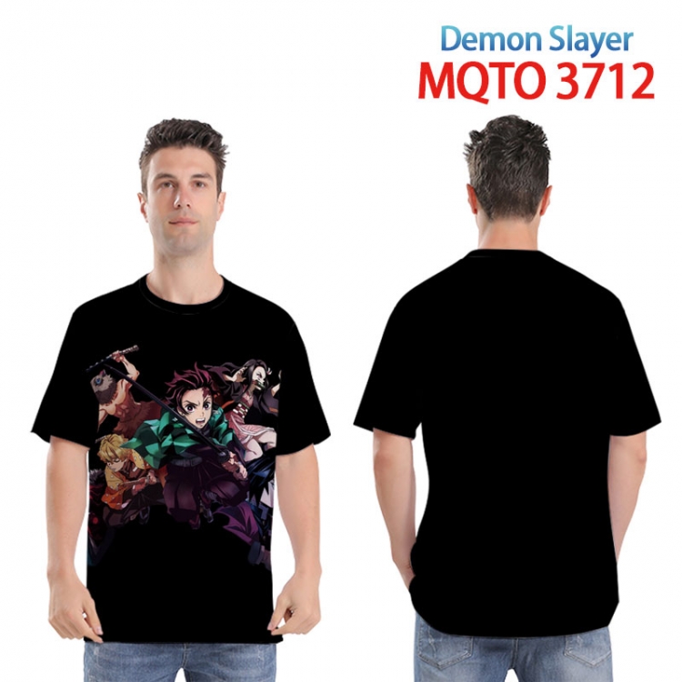 Demon Slayer Kimets Full color printed short sleeve T-shirt from XXS to 4XL  MQTO 3712