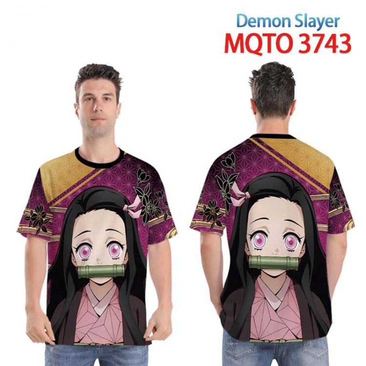 Demon Slayer Kimets Full color printed short sleeve T-shirt from XXS to 4XL MQTO 3743