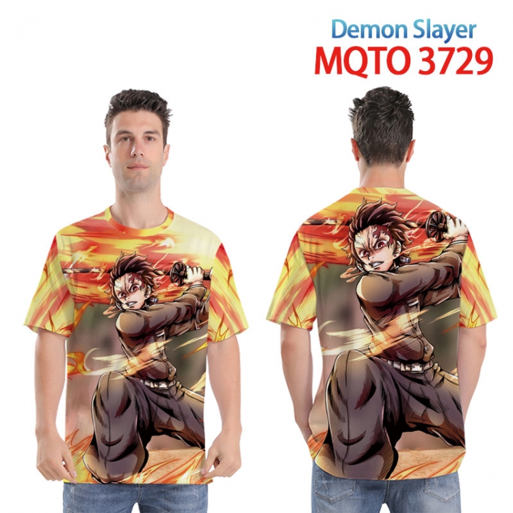 Demon Slayer Kimets Full color printed short sleeve T-shirt from XXS to 4XL MQTO 3729