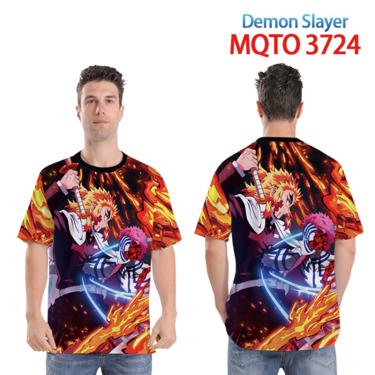 Demon Slayer Kimets Full color printed short sleeve T-shirt from XXS to 4XL MQTO 3724