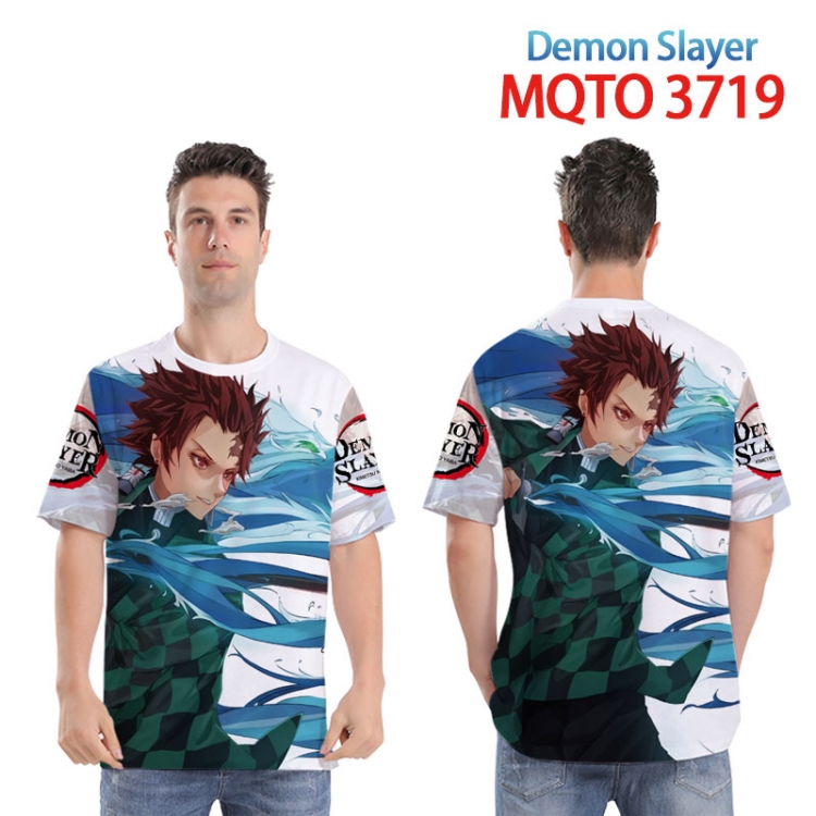 Demon Slayer Kimets Full color printed short sleeve T-shirt from XXS to 4XL MQTO 3719