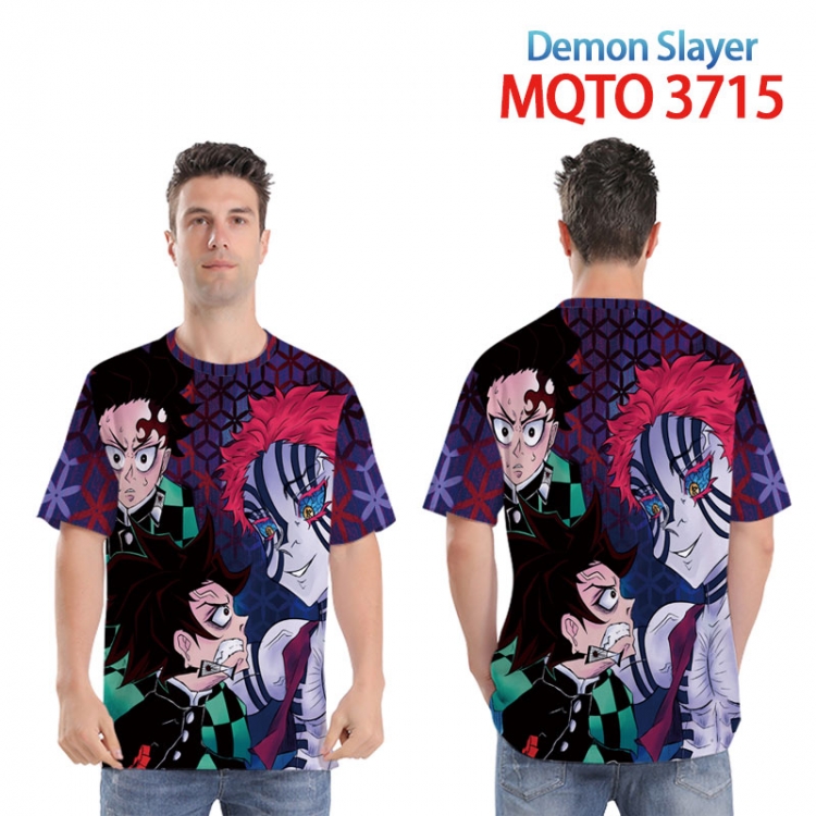 Demon Slayer Kimets Full color printed short sleeve T-shirt from XXS to 4XL MQTO 3715