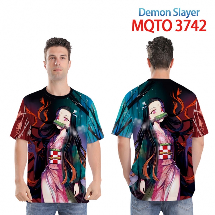 Demon Slayer Kimets Full color printed short sleeve T-shirt from XXS to 4XL  MQTO 3742