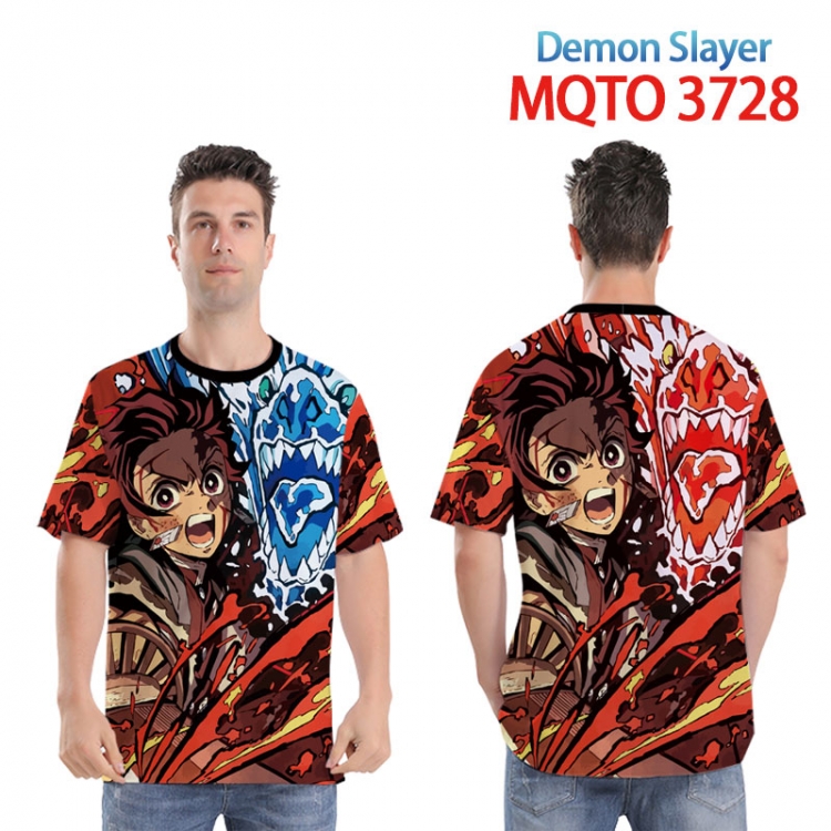 Demon Slayer Kimets Full color printed short sleeve T-shirt from XXS to 4XL  MQTO 3728