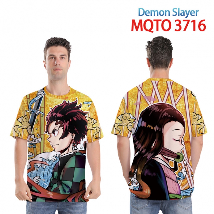 Demon Slayer Kimets Full color printed short sleeve T-shirt from XXS to 4XL MQTO 3716