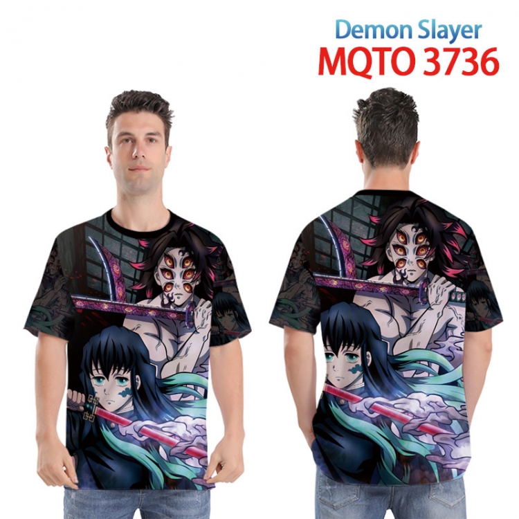 Demon Slayer Kimets Full color printed short sleeve T-shirt from XXS to 4XL MQTO 3736