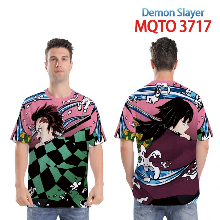 Demon Slayer Kimets Full color printed short sleeve T-shirt from XXS to 4XL  MQTO 3717