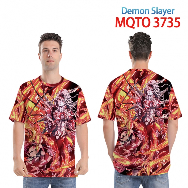 Demon Slayer Kimets Full color printed short sleeve T-shirt from XXS to 4XL MQTO 3735