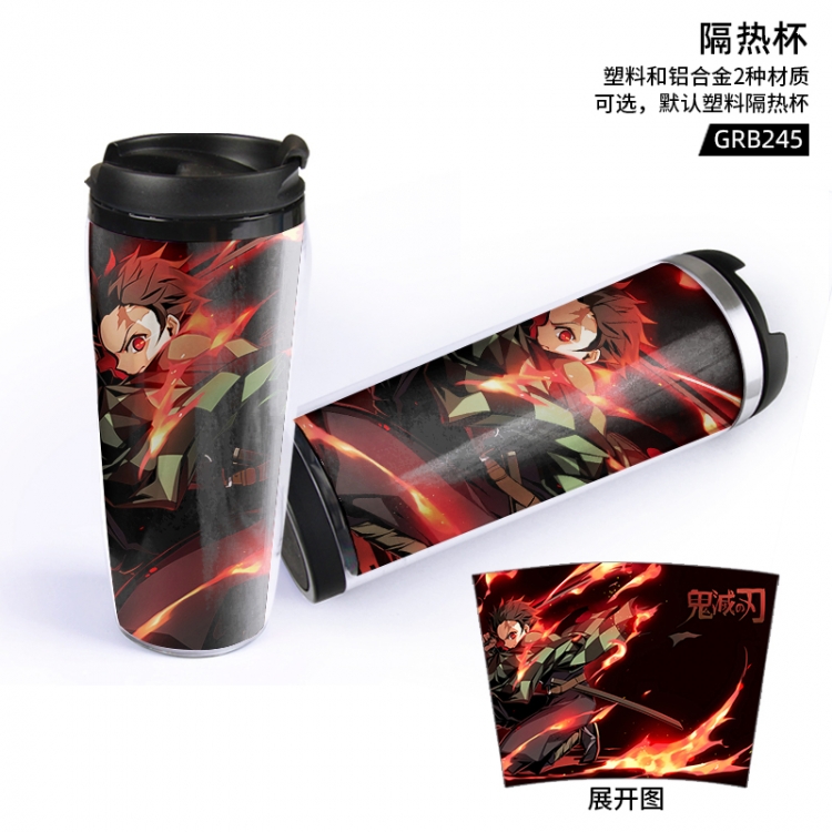 Demon Slayer Kimets Anime Starbucks leak-proof thermal insulation cup plastic material GRB245