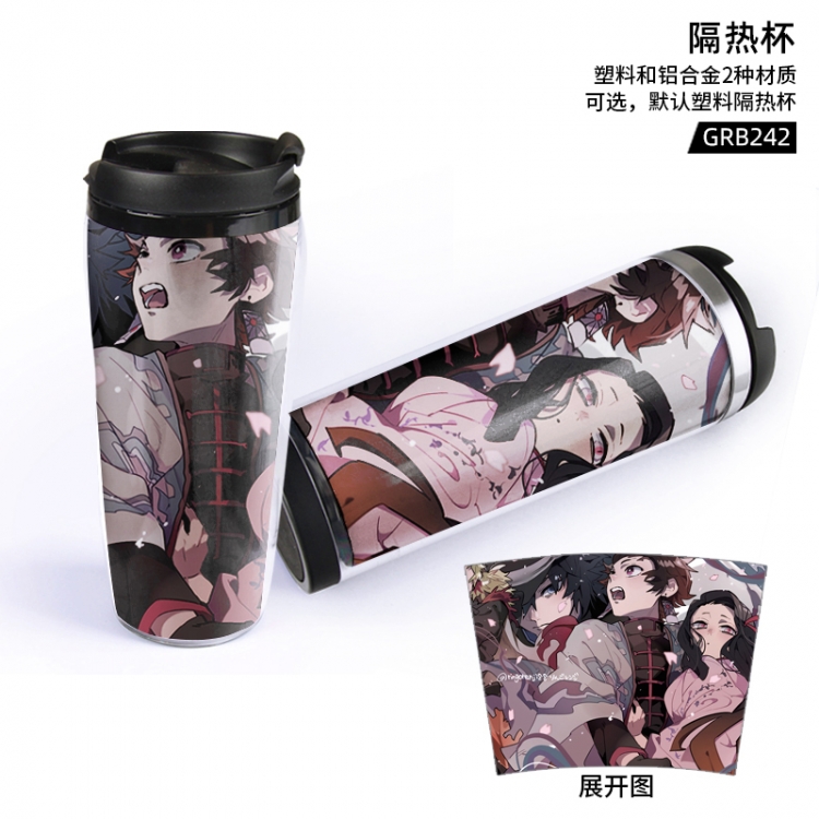 Demon Slayer Kimets Anime Starbucks leak-proof thermal insulation cup plastic material GRB242