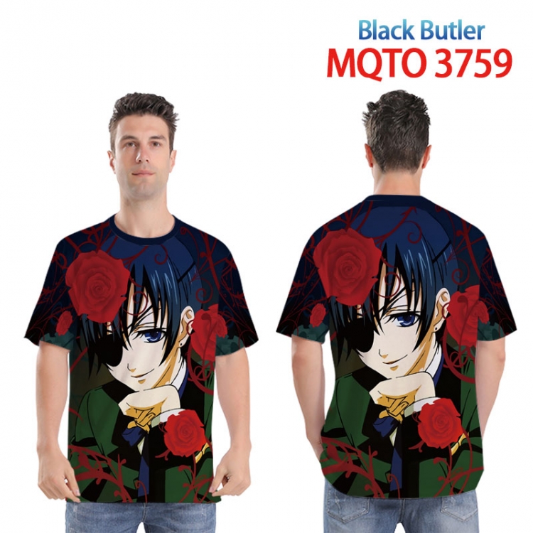 BLACK BUTLER Full color printed short sleeve T-shirt from XXS to 4XL  MQTO 3759