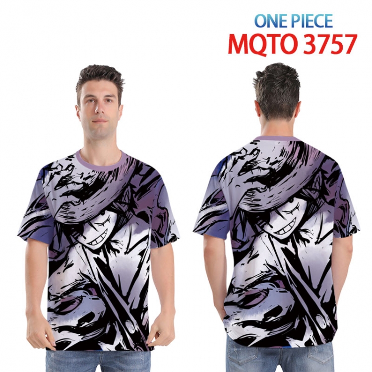 One Piece Full color printed short sleeve T-shirt from XXS to 4XL  MQTO 3757