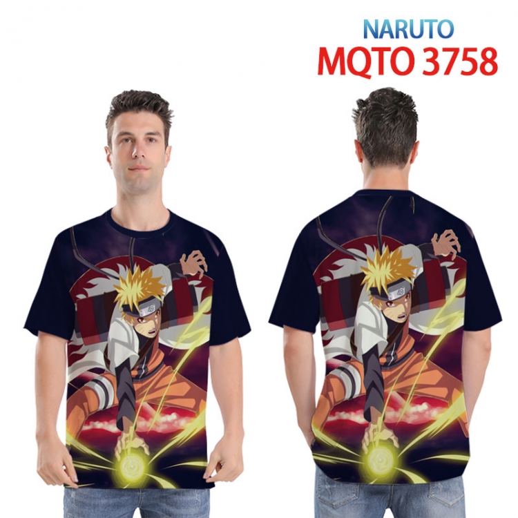 Naruto Full color printed short sleeve T-shirt from XXS to 4XL  MQTO 3758