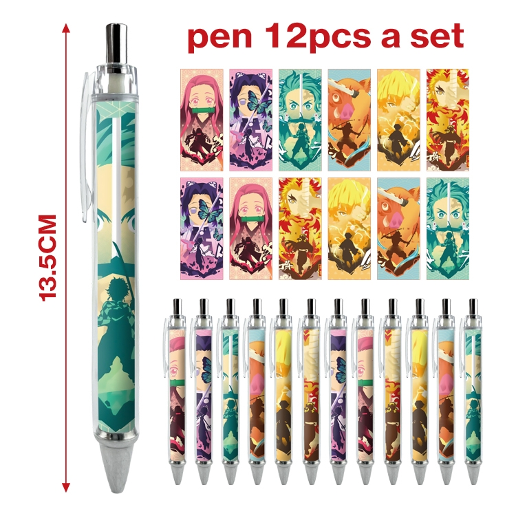 Demon Slayer Kimets anime ballpoint pen A set of 12