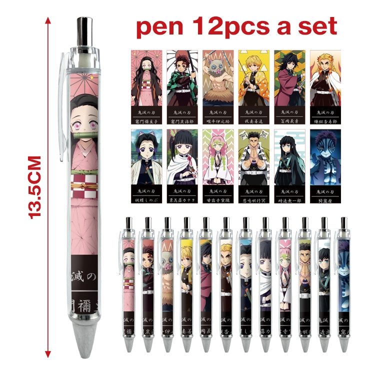 Demon Slayer Kimets anime ballpoint pen A set of 12