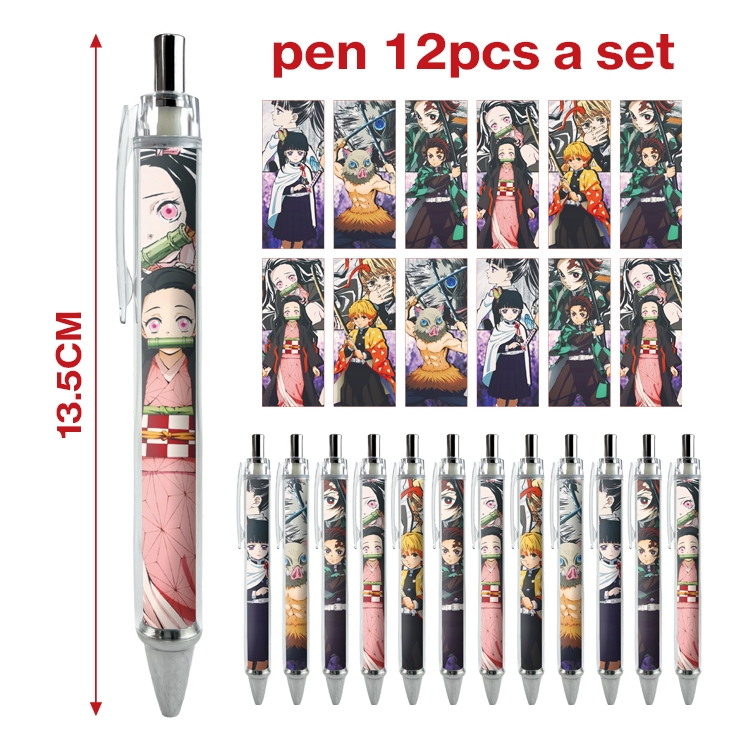 Demon Slayer Kimets anime ballpoint pen A set of 12