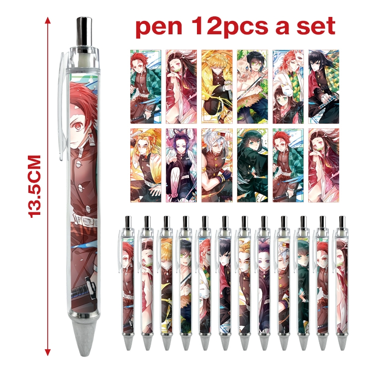 Demon Slayer Kimets anime ballpoint pen A set of 12