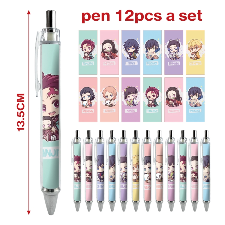 Demon Slayer Kimets anime ballpoint pen A set of 12