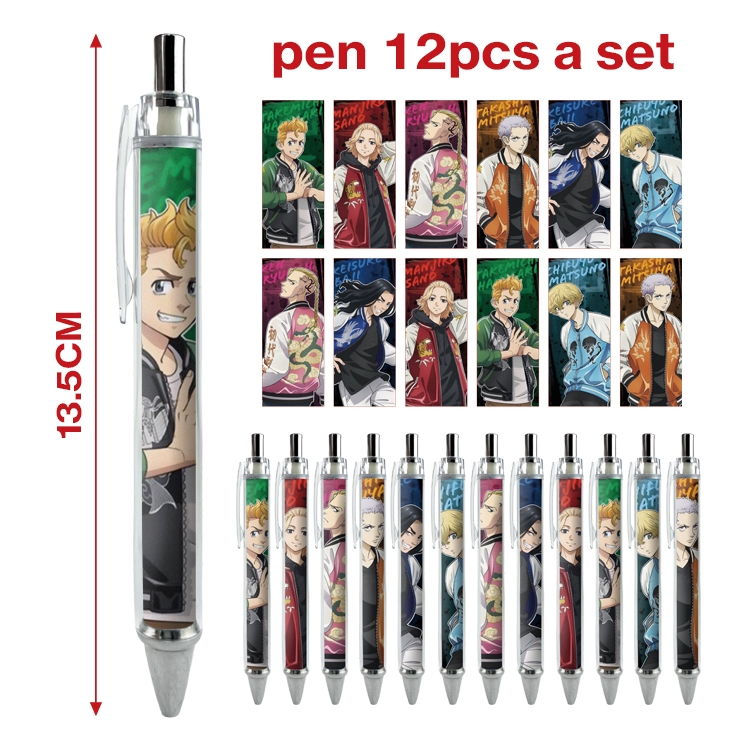 Tokyo avengers anime ballpoint pen A set of 12