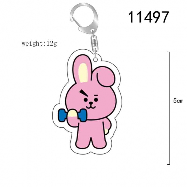 BT21  Star film and television  acrylic Key Chain  price for 5 pcs 11497