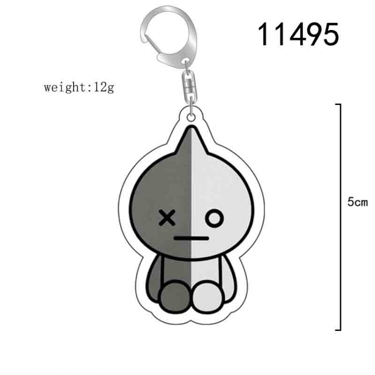 BT21  Star film and television  acrylic Key Chain  price for 5 pcs 11495