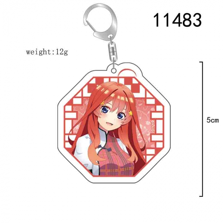 The Quintessential Qunintupiets  Anime acrylic Key Chain  price for 5 pcs 11483