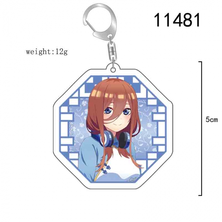 The Quintessential Qunintupiets  Anime acrylic Key Chain  price for 5 pcs 11481