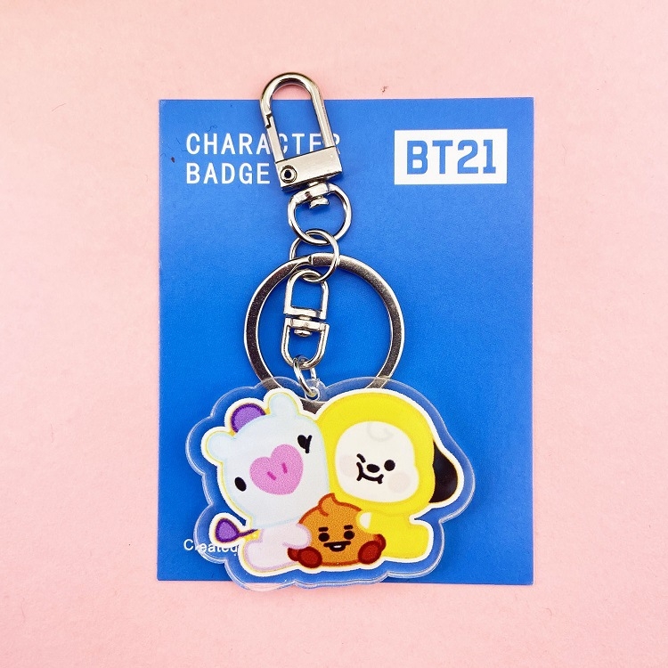BTS  acrylic keychain cartoon pendant bag keychain price for 5 pcs