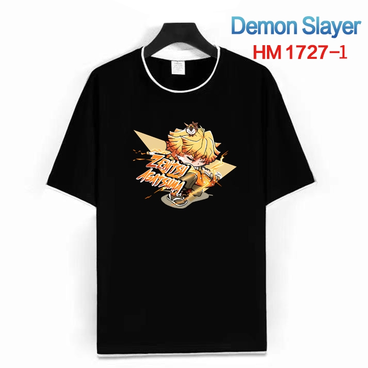 Demon Slayer Kimets Cotton crew neck black and white trim short-sleeved T-shirt from S to 4XL HM-1727-1