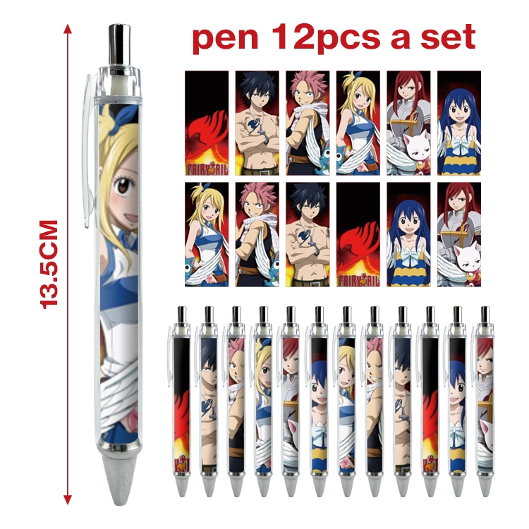 Fairy tail anime ballpoint pen A set of 12