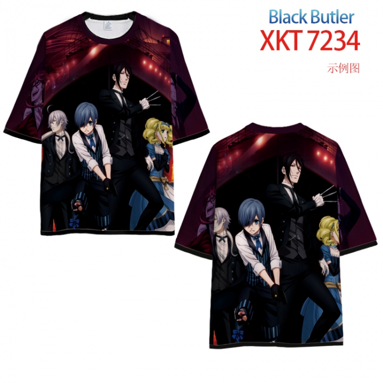 Black Butler Full Color Loose short sleeve cotton T-shirt  from S to 4XL XKT 7234