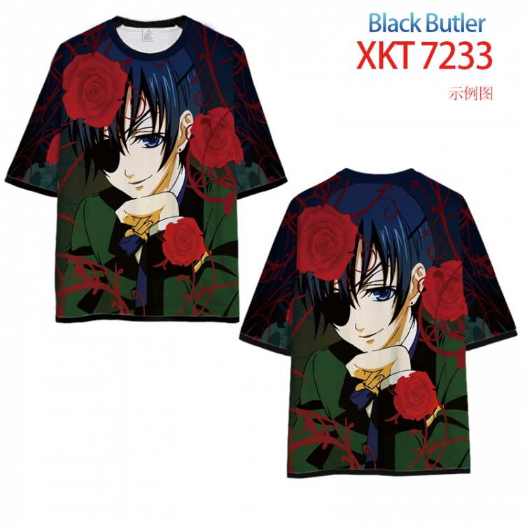 Black Butler Full Color Loose short sleeve cotton T-shirt  from S to 4XL XKT 7233